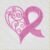 Diseño de bordado de cinta de corazón contra el cáncer de mama