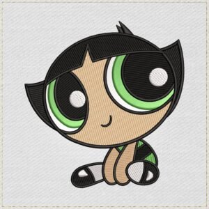 Diseño de bordado del personaje Buttercup