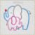 Elephants in love embroidery design, photo 2