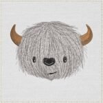 Diseño de bordado de un Yeti peludo
