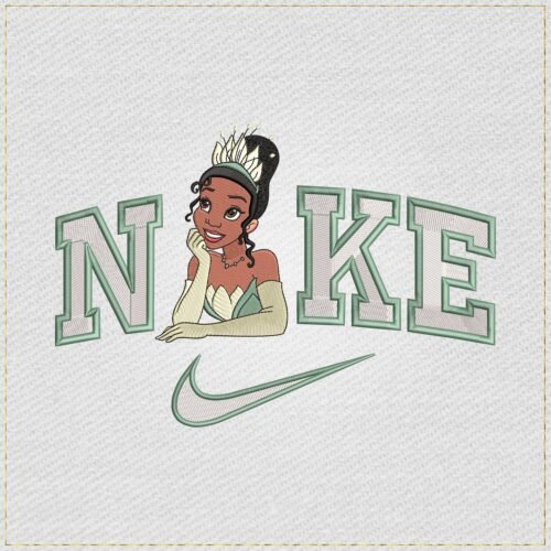 Princess Tiana Swoosh embroidery design