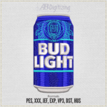 Bud Light Beer Embroidery Design