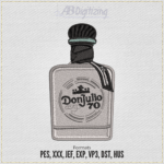 Don Julio 70 Bottle Embroidery Design