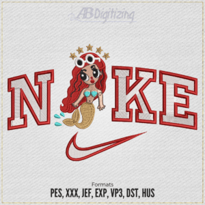Karol G Mermaid Swoosh Embroidery Design