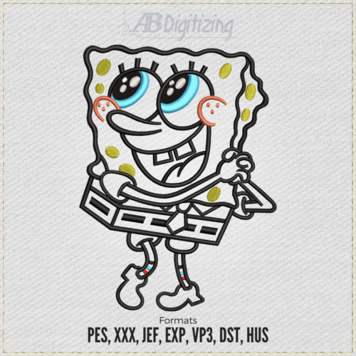 SpongeBob Embroidery Design Spong3bob 02