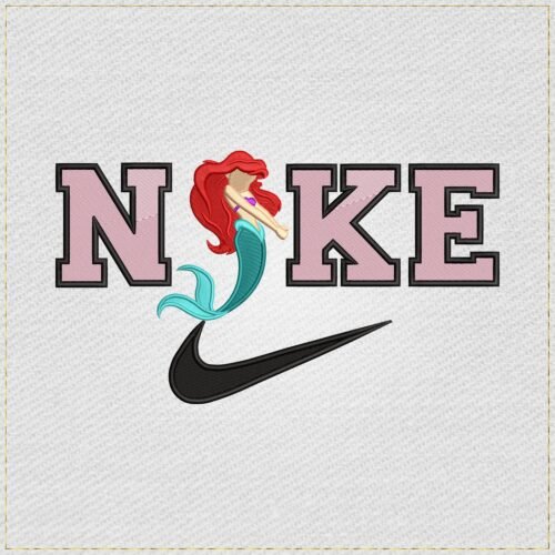 Ariel Swoosh embroidery design