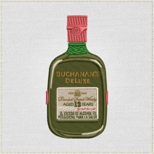 Diseño de bordado de botella Buchana Deluxe
