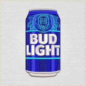 Diseño de bordado de cerveza Bud Light