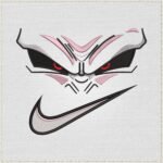 Majiin Buuu Face Swoosh Embroidery Design