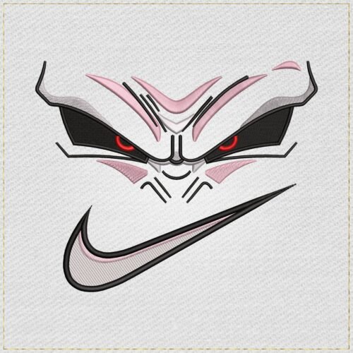 Majiin Buuu Face Swoosh embroidery design