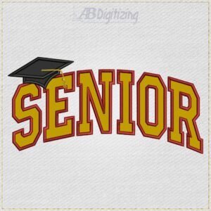SENIOR  Graduation Cap Embroidery Design