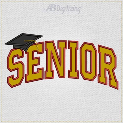 SENIOR  Graduation Cap embroidery design