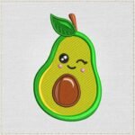 Diseño de bordado de lindo aguacate