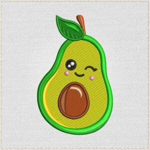 Diseño de bordado de lindo aguacate