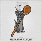 Remy Ratatouile Embroidery Design