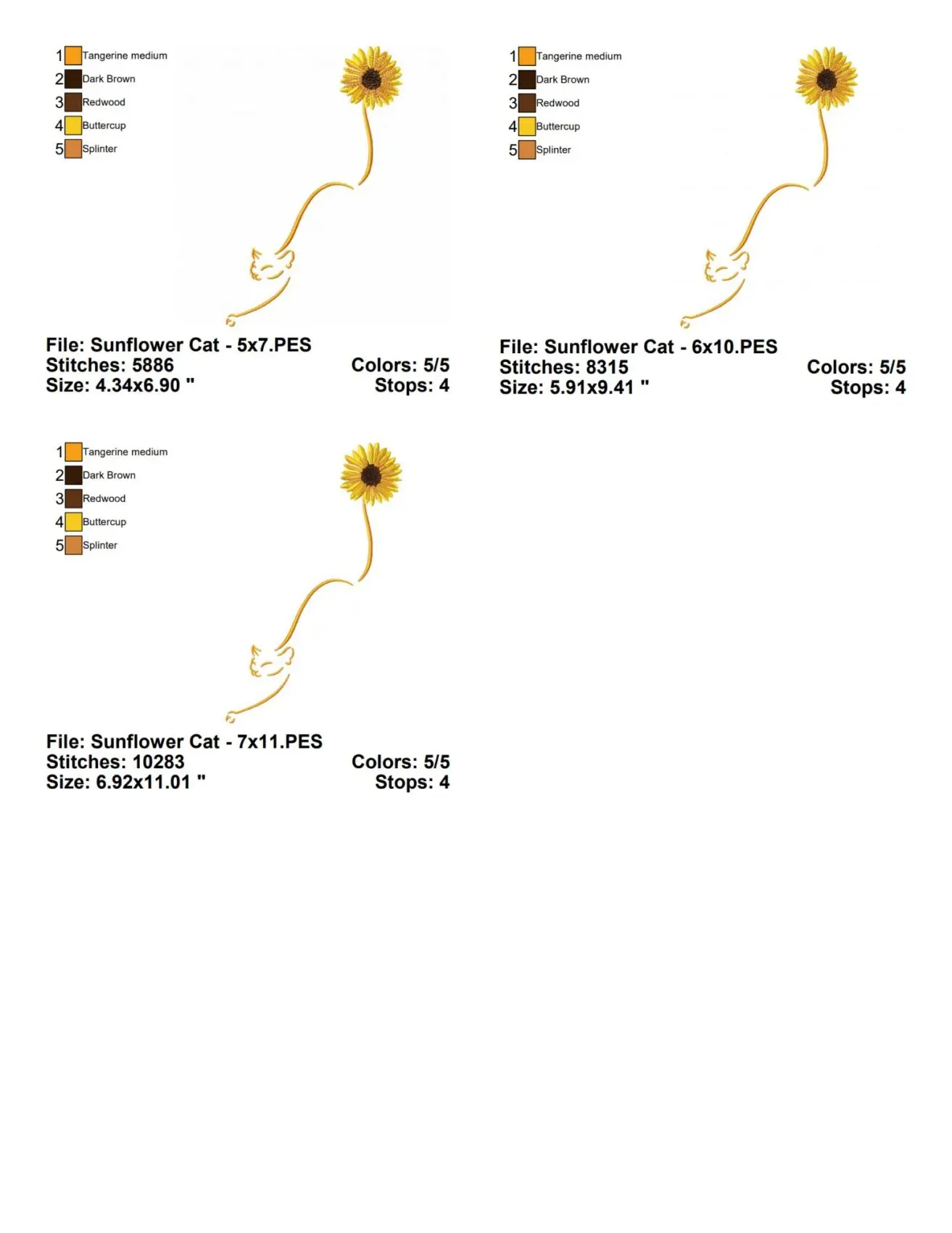 Sunflower Cat Detailed Information