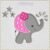 Baby Elephant with Stars embroidery design