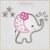 Baby Elephant with Stars embroidery design, photo 2