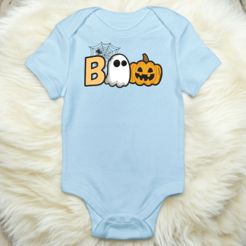 BOO Ghost Pumpkin Spider Web Embroidery Design 03