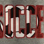 Customer photo, SOCCER Word Embroidery Design