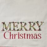 Customer photo, Floral Christmas Alphabet Embroidery Design