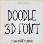 Doodle Puff Embroidery Font