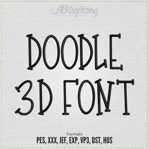 Doodle Puff Embroidery Font product image