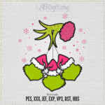 Grinch Hand and Faces Embroidery Design