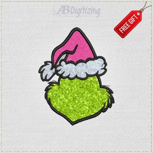 Diseño de bordado de la mano y las caras del Grinch, foto 3