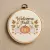 Welcome Fall Script with Pumpkins Embroidery Design on hoop