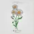 April Daisy Flower Embroidery Design