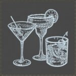 Cocktail Hour Sketch Embroidery Design