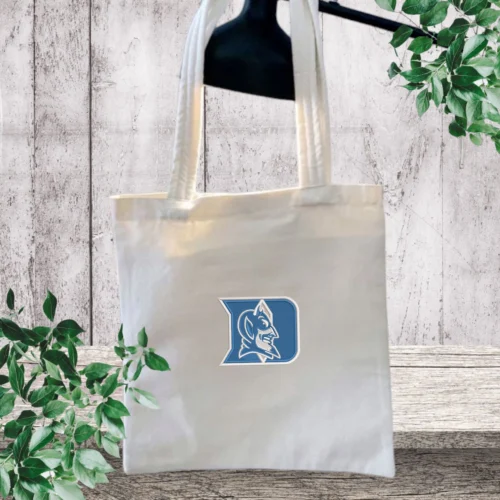 Duke Blue Devils Logo Embroidery Design on totebag