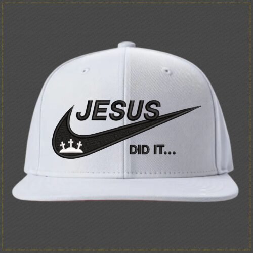 Jesus Did it Hat Embroidery Design