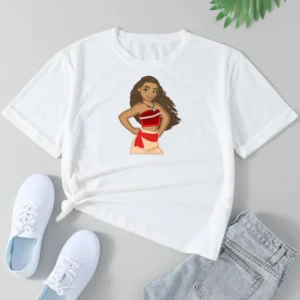 Moana Applique Embroidery Design mockup on shirt