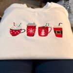 Customer photo, Cups of Cheer Embroidery Design