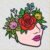 Floral Woman Face Applique Embroidery Design