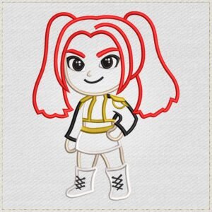 Mira Kpop Chibi Applique Embroidery Design - 02