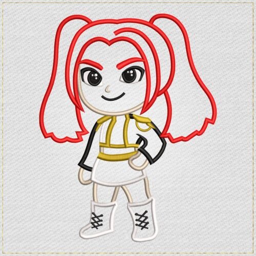 Mira Kpop Chibi Applique Embroidery Design - 02