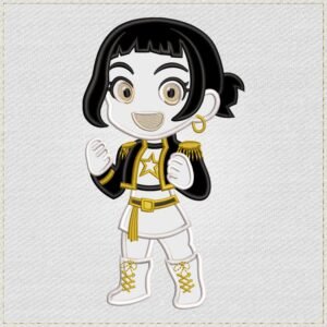 Zoey Kpop Chibi Applique Embroidery Design