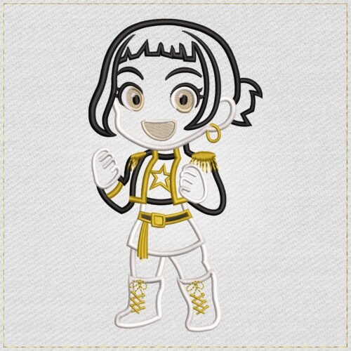 Zoey Kpop Chibi Applique Embroidery Design 02