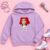 Mira Kpop Chibi Applique embroidery design stitched on a kids hoodie
