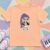 Rumi Kpop Chibi Girl Applique embroidery design stitched on a kids t-shirt