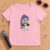 Rumi Kpop Chibi Girl Applique embroidery design stitched on a t-shirt
