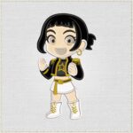 Zoey Kpop Chibi Applique Embroidery Design