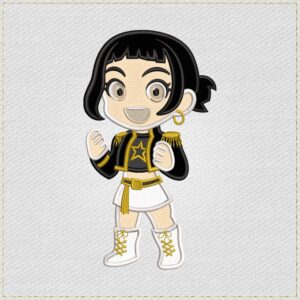 Diseño de bordado en aplique de Zoey Kpop Chibi