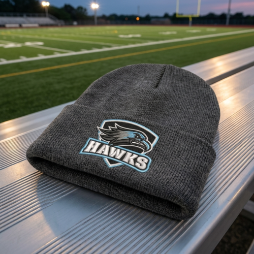 Harlan Hawks School Mascot - Hat - mockup_1 embroidery design variant