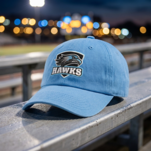 Harlan Hawks School Mascot - Hat - mockup_3 embroidery design variant