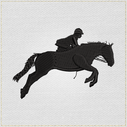 Horse Jumping Silhouette - 3,5 Main Light embroidery designs