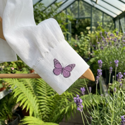 Lilac Flying Butterfly - mockup_2 embroidery design variant